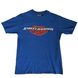 Harley Davidson Vintage 1987 Daytona Beach USA Blue T-Shirt Medium